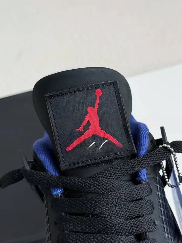 Air Jordan 4 Retro - Rare Air Black, Royal Blue & Red Sneakers