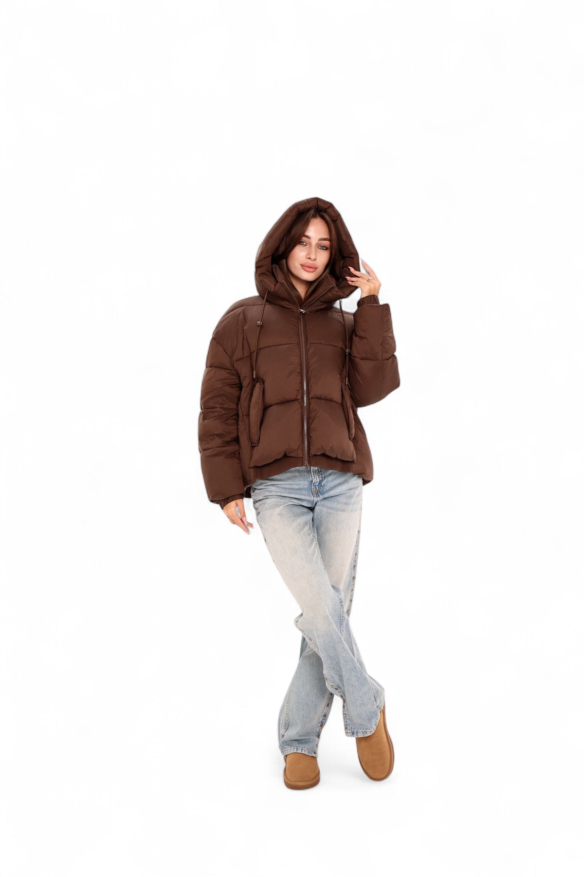 Dark Chocolate Insulated Bio-Down Jacket