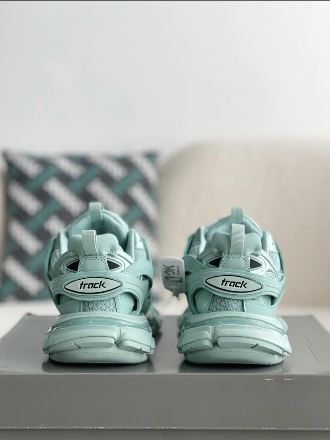 Balenciaga Track Sneaker – Mint Green / Light Sage CUSTOM