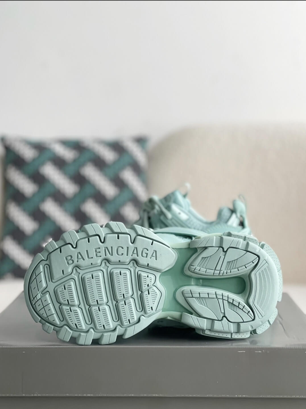 Balenciaga Track Sneaker – Mint Green / Light Sage CUSTOM