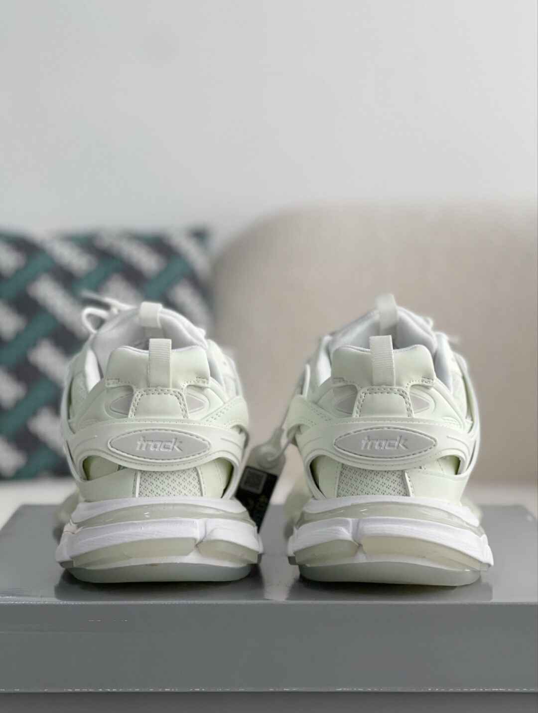 Balenciaga Track Sneaker – Triple White / Chalk