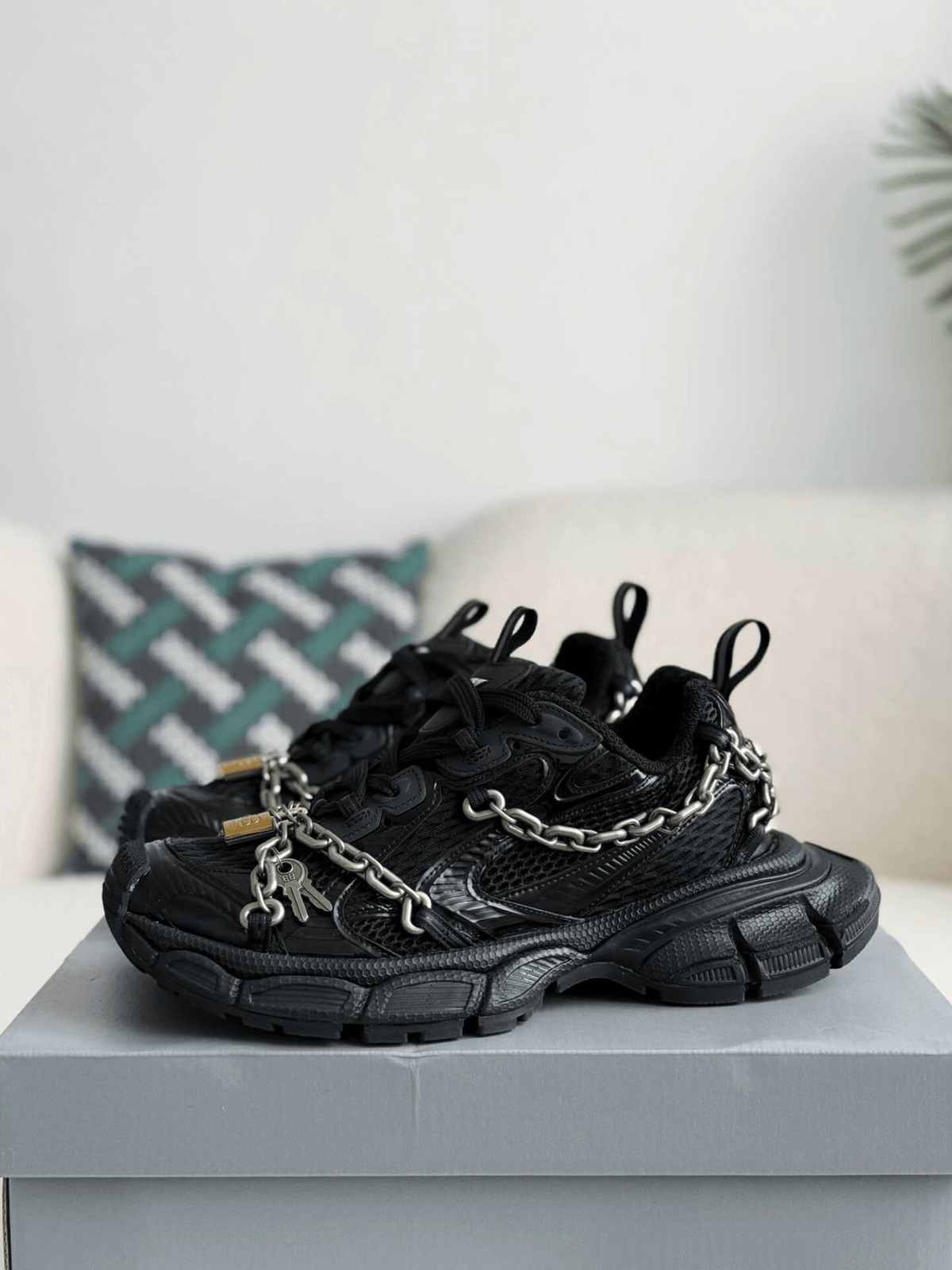 Balenciaga 3XL Chain Sneaker in Black CUSTOM