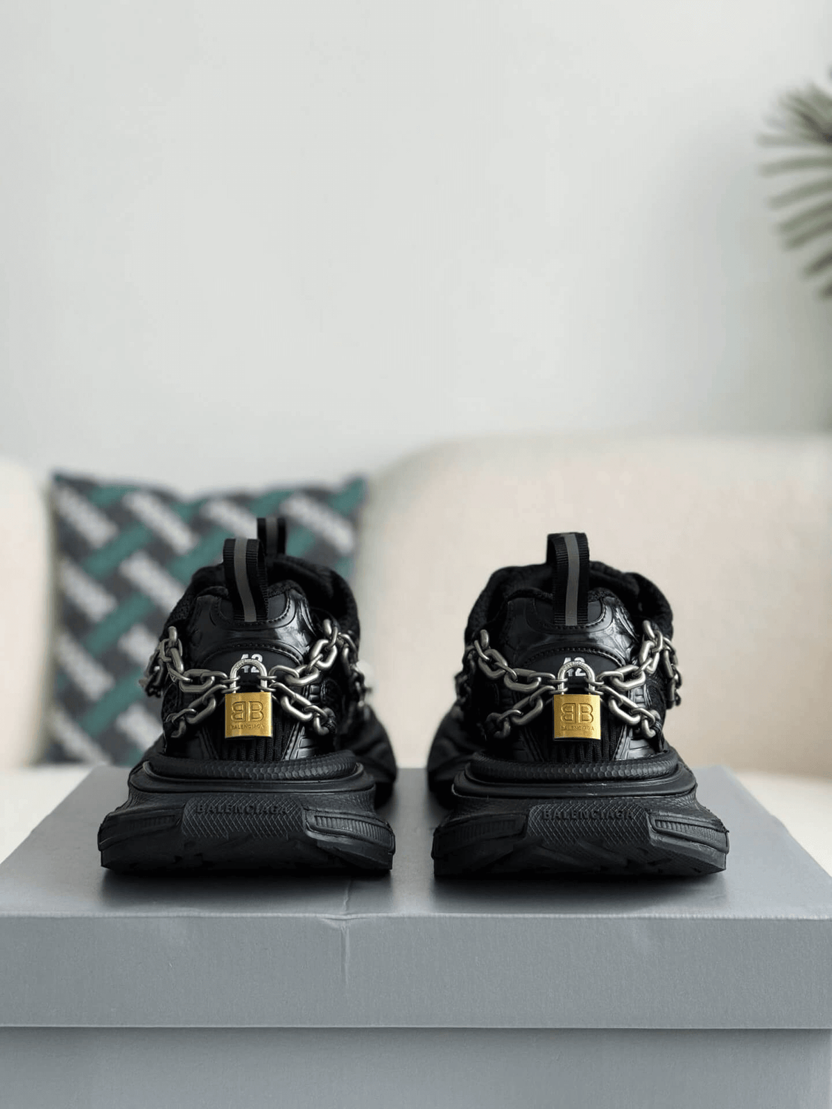 Balenciaga 3XL Chain Sneaker in Black CUSTOM