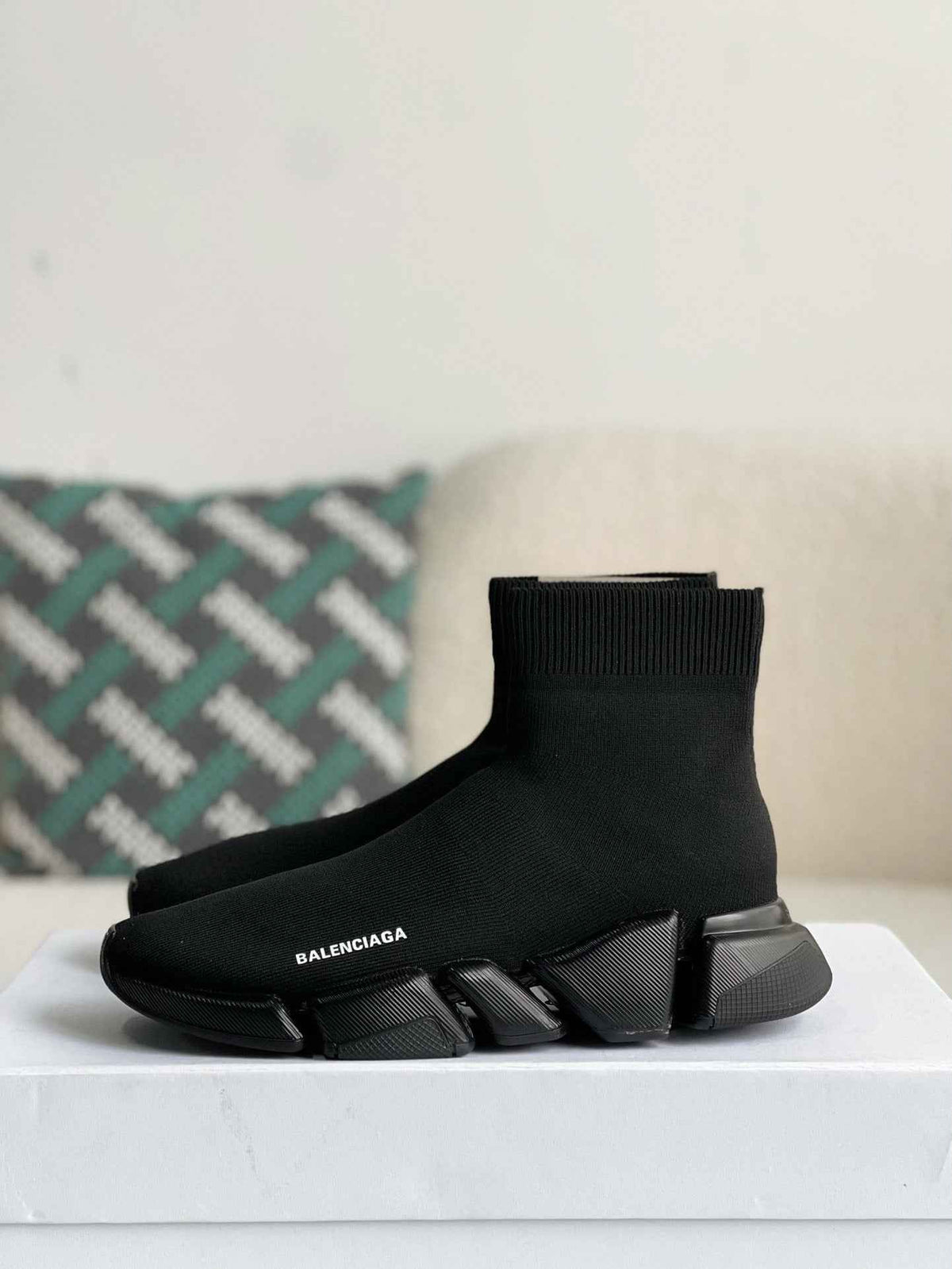 Balenciaga Speed 2.0 Recycled Knit Sneaker in Black