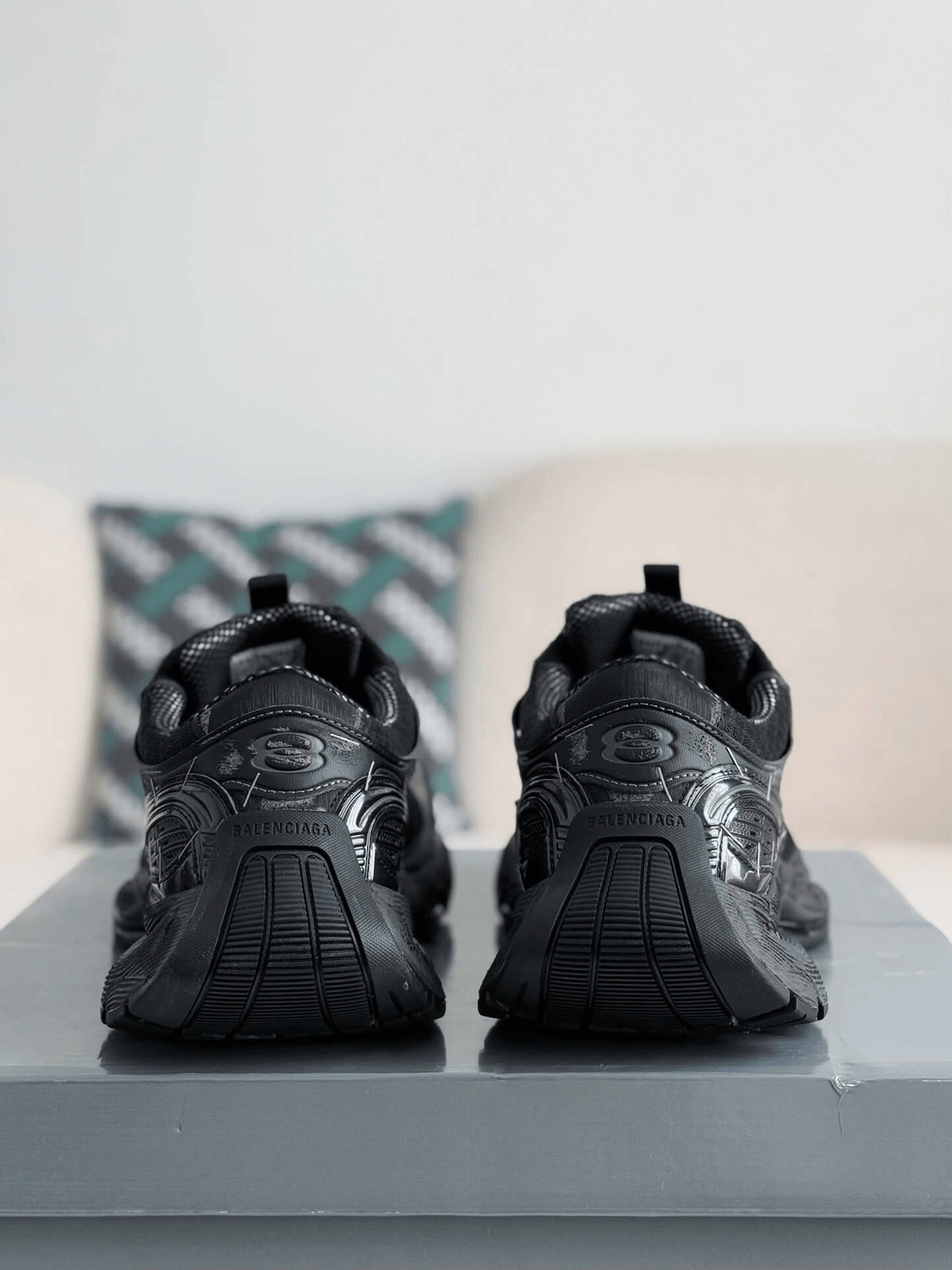 Balenciaga Stapler Trainers in Black CUSTOM