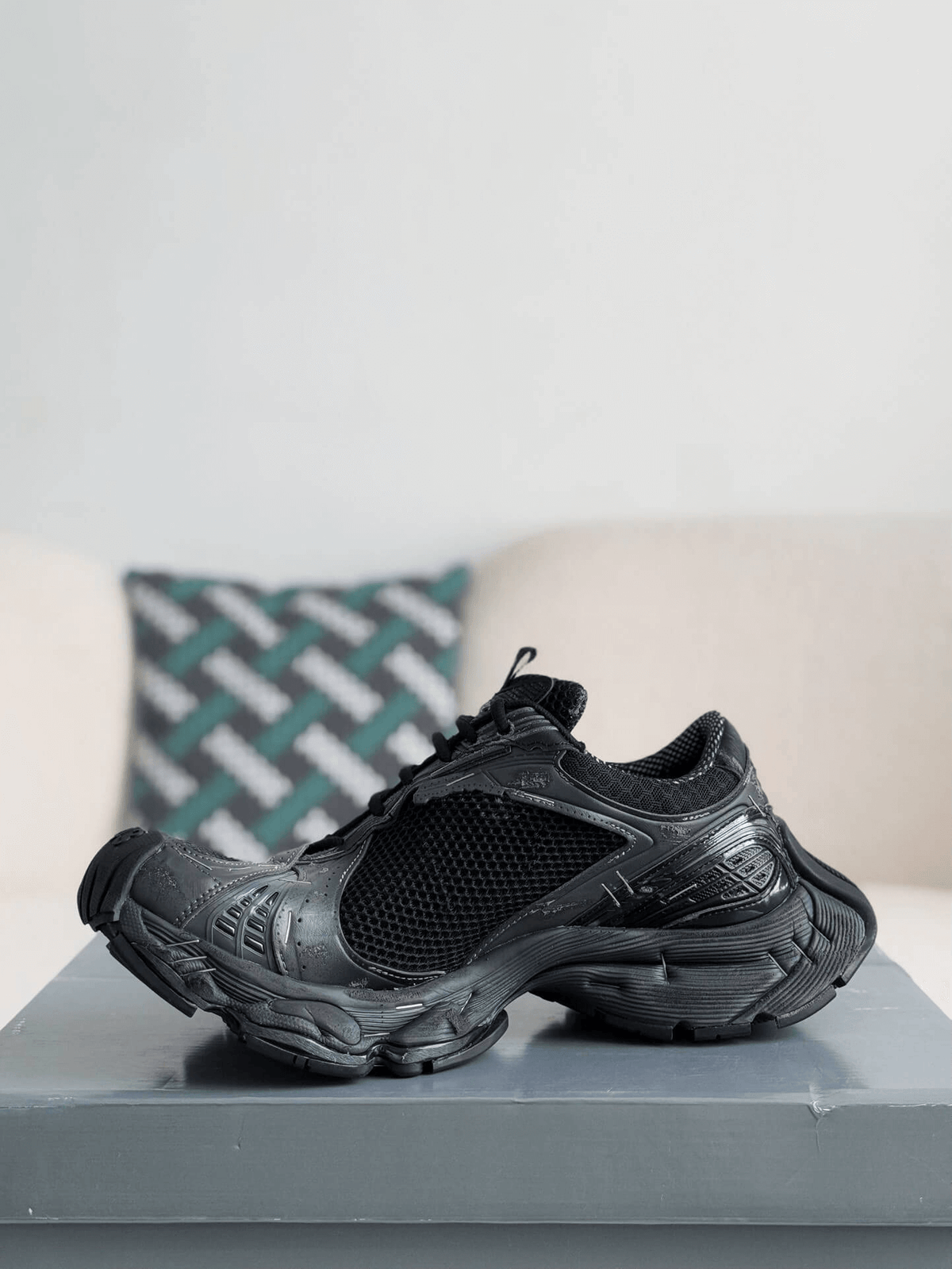 Balenciaga Stapler Trainers in Black CUSTOM