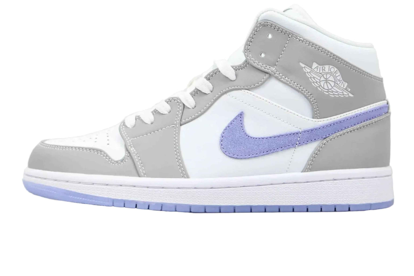 Custom Air Jordan 1 Mid Wolf Grey High Q