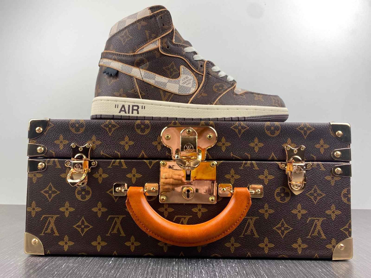 Custom Air Jordan 1 OFF-W Monogram Sneakers for Unique Style