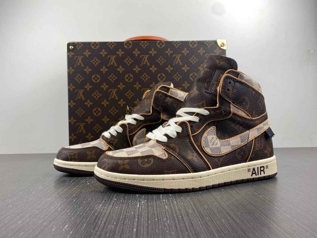 Custom Air Jordan 1 OFF-W Monogram Sneakers for Unique Style