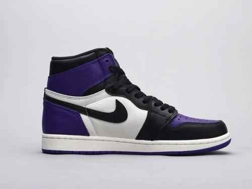 Custom - Jordan 1 High Q AJ1 Purple Toe UNISEX