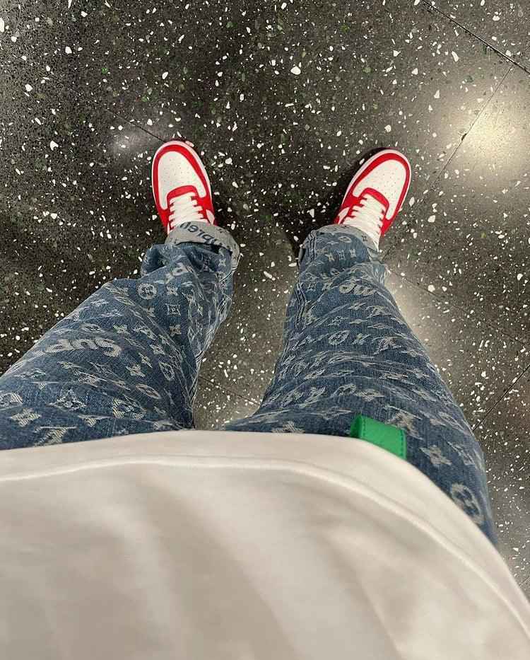 Custom LV x NK Air Force Monogram SneakerNational