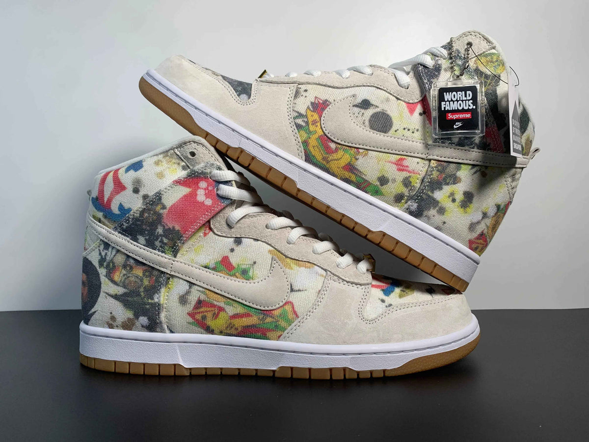 Custom Supreme x NK Dunk SB High Rammellzee SneakerNational