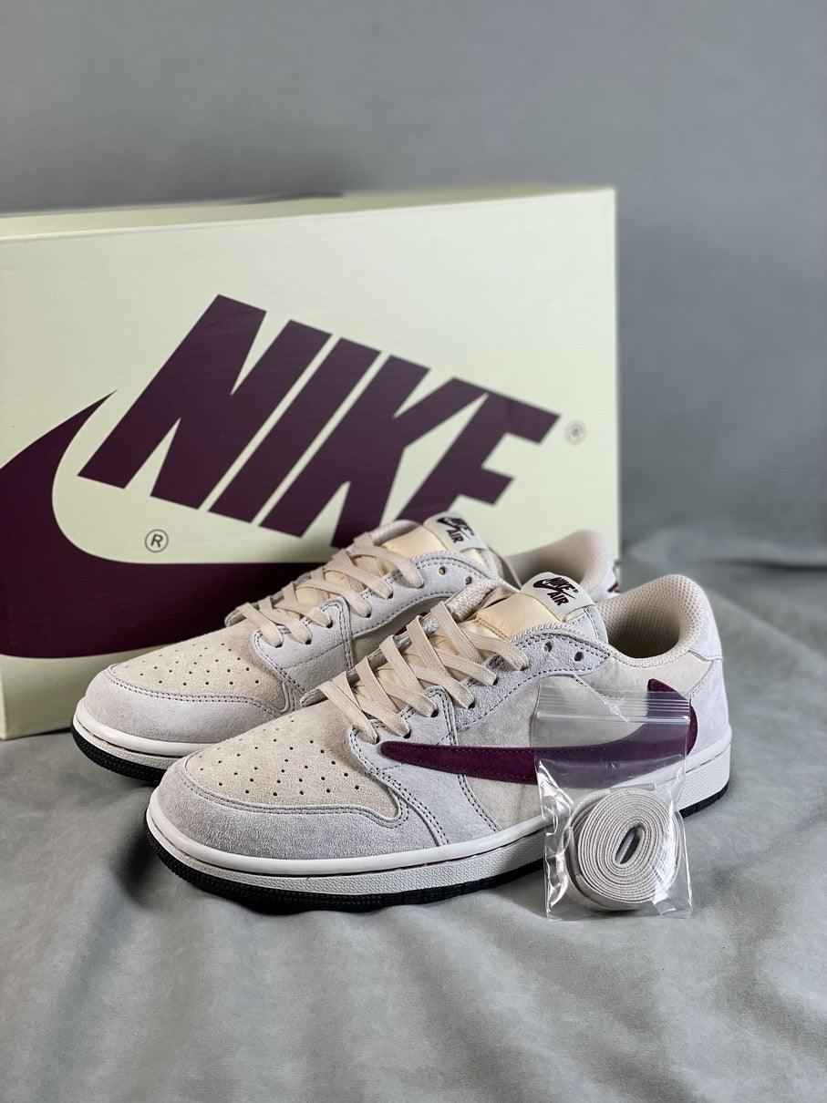TS Edition Heritage Low - Limited Suede Beige & Deep Bordeaux