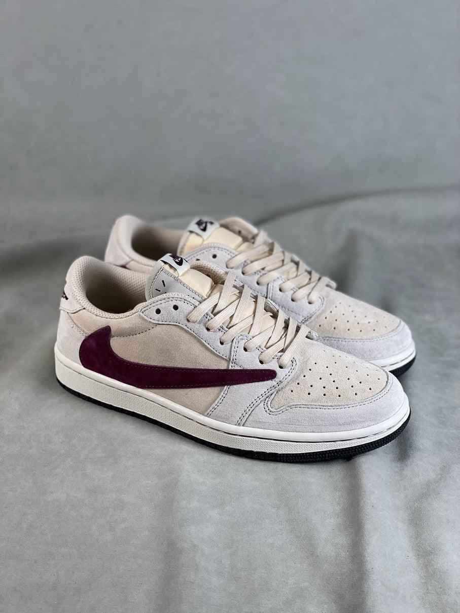 TS Edition Heritage Low - Limited Suede Beige & Deep Bordeaux