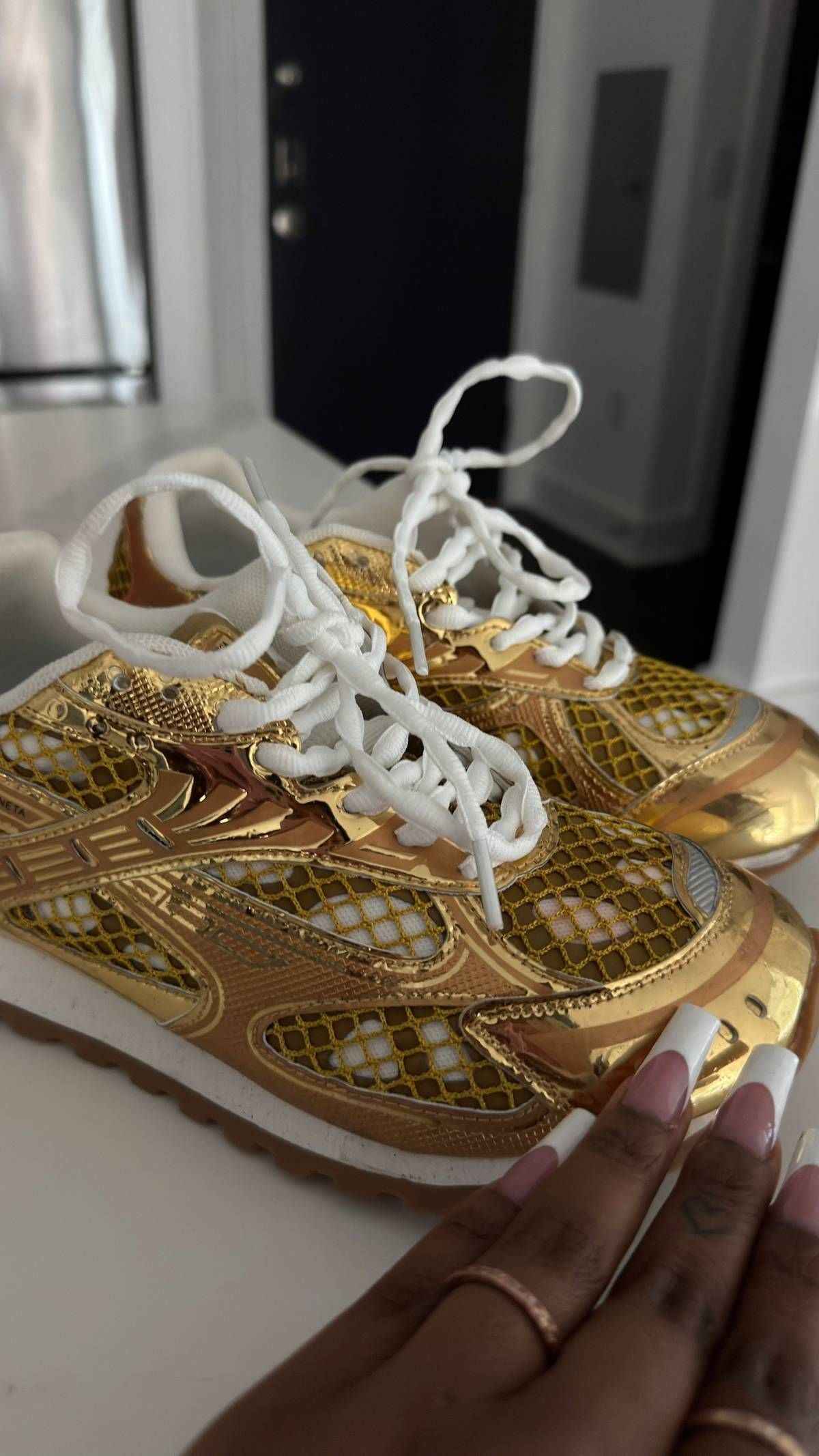 Bottega Veneta Orbit Gold Sneakers