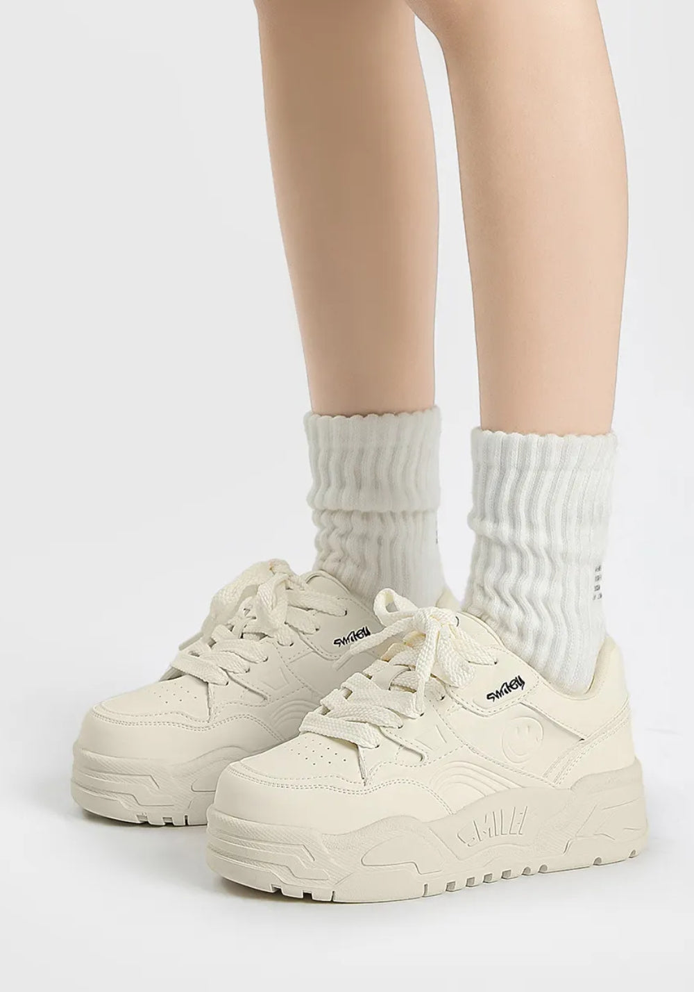 Black Retro Platform Skate Sneakers - Skipkicks