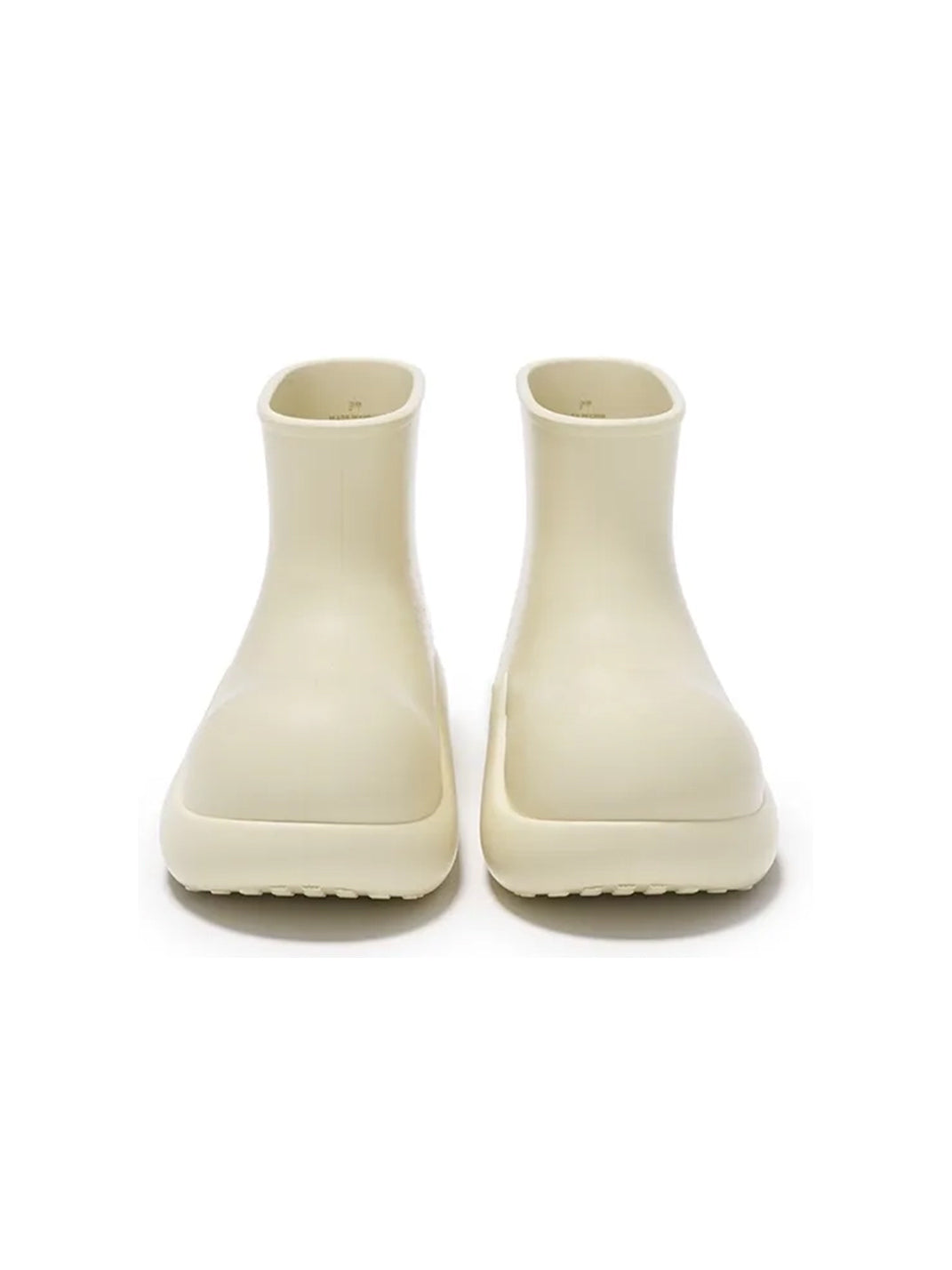 Beige Chunky Short Rain Boots