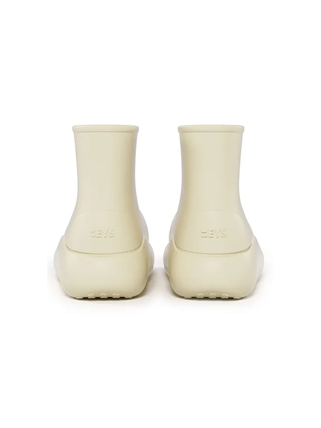 Beige Chunky Short Rain Boots