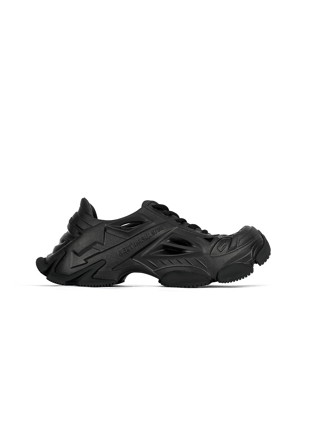 Black Time-Space Platform Clog Sneakers - Skipkicks