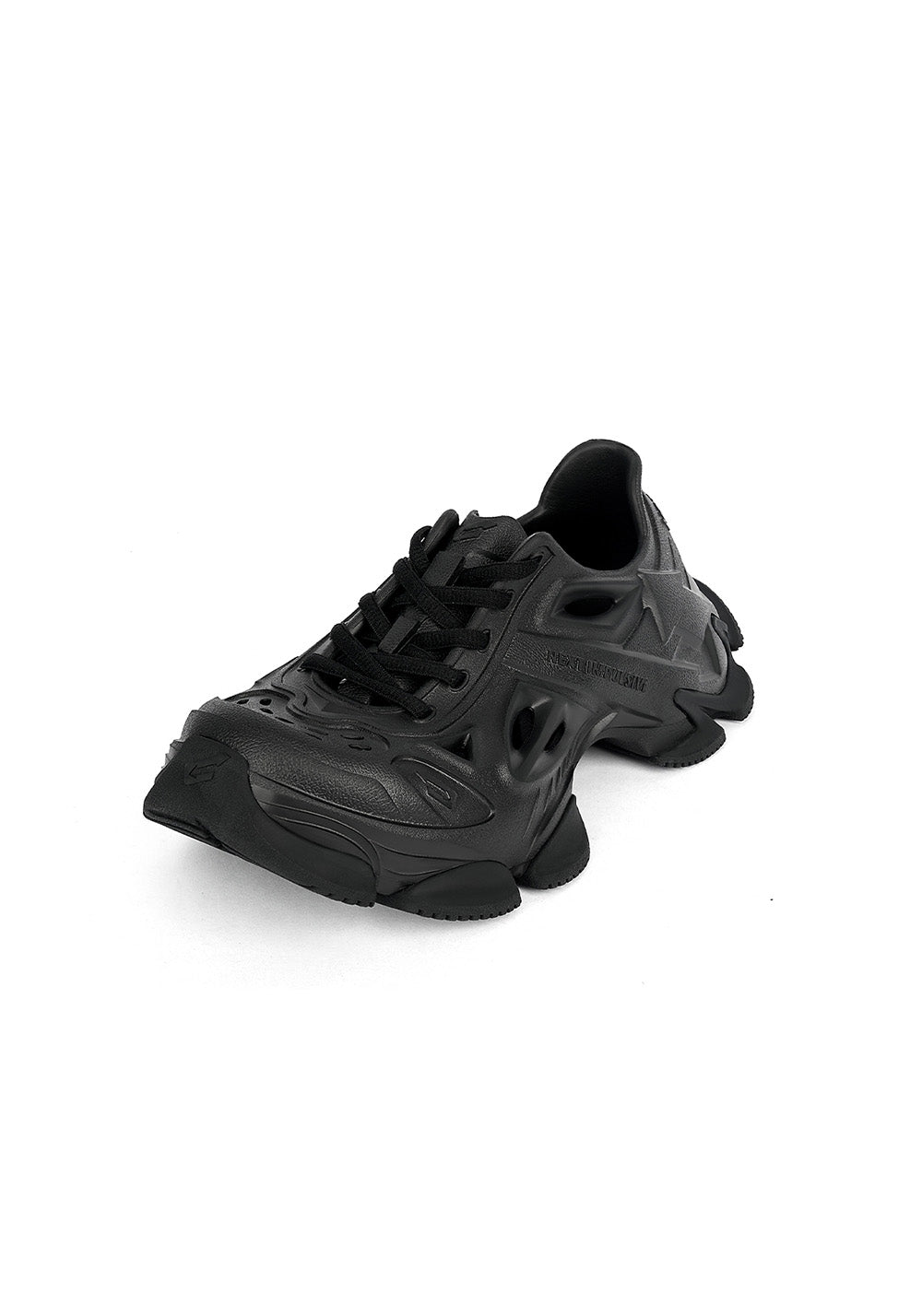 Silver Time-Space Platform Clog Sneakers