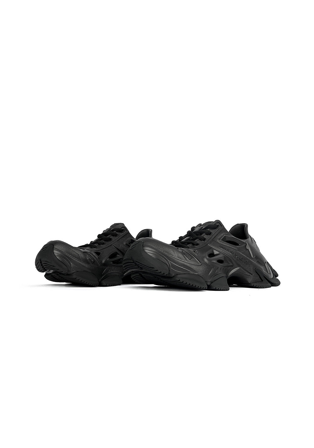 Silver Time-Space Platform Clog Sneakers