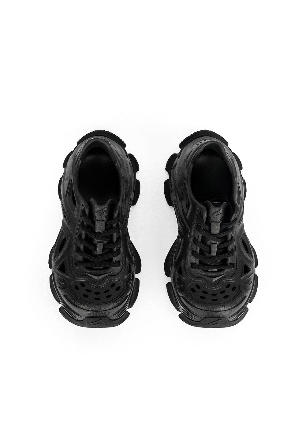 Black Time-Space Platform Clog Sneakers - Skipkicks
