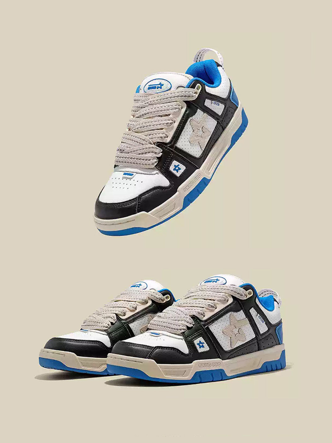 Blue Retro Low-Top Everyday Sneakers - Skipkicks