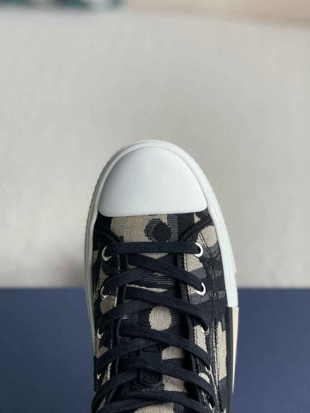 Dior B23 High-Top Sneaker in Black Oblique Jacquard CUSTOM