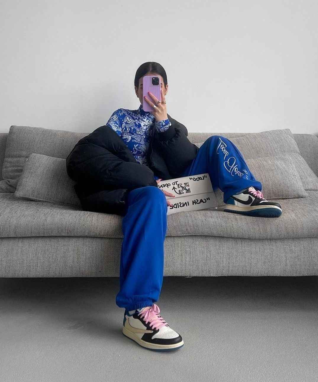 Custom Air Jordan 1 Low Fragment x T-Scott - DM7866-140