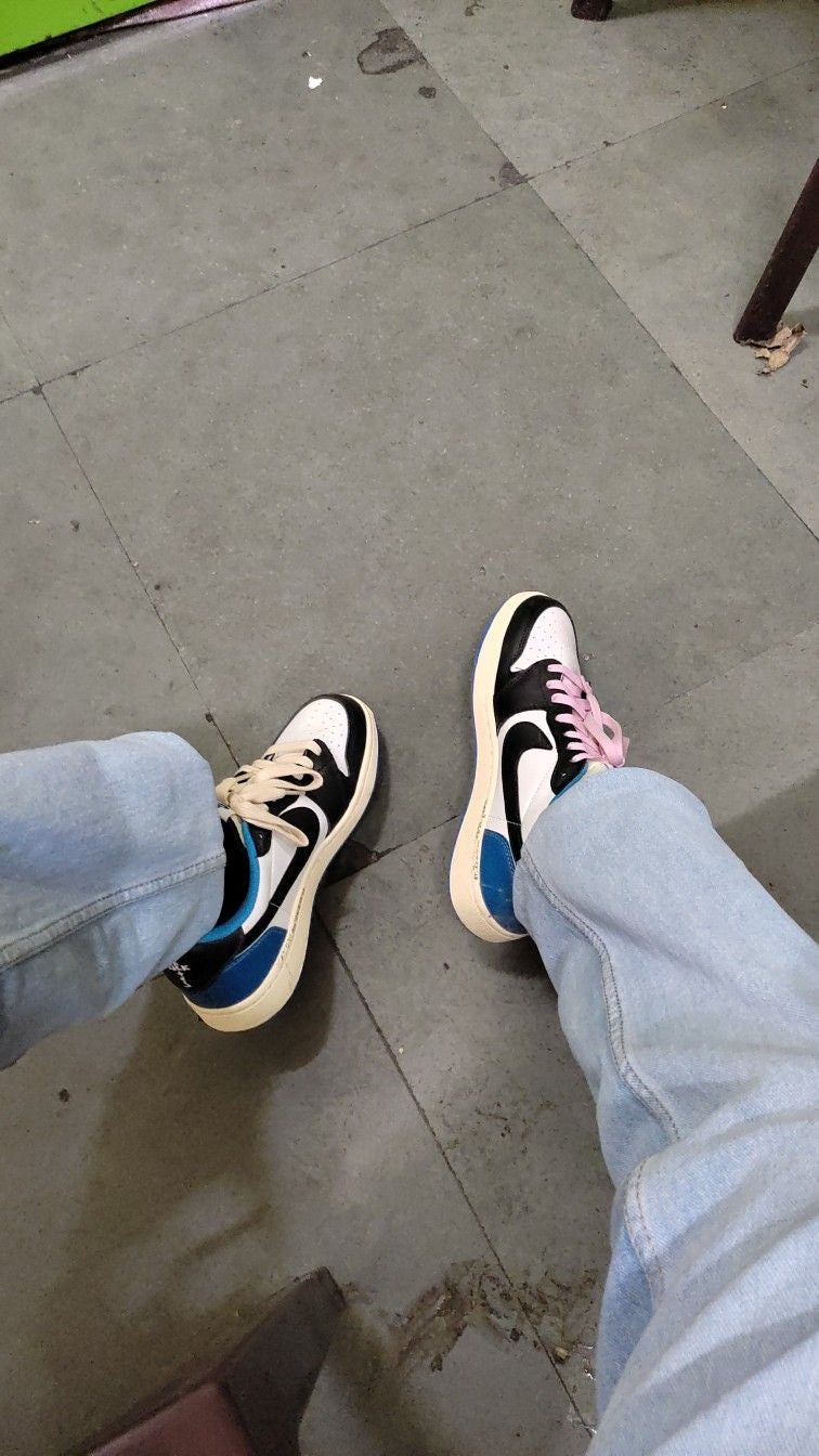 Custom Air Jordan 1 Low Fragment x T-Scott - DM7866-140 SneakerNational