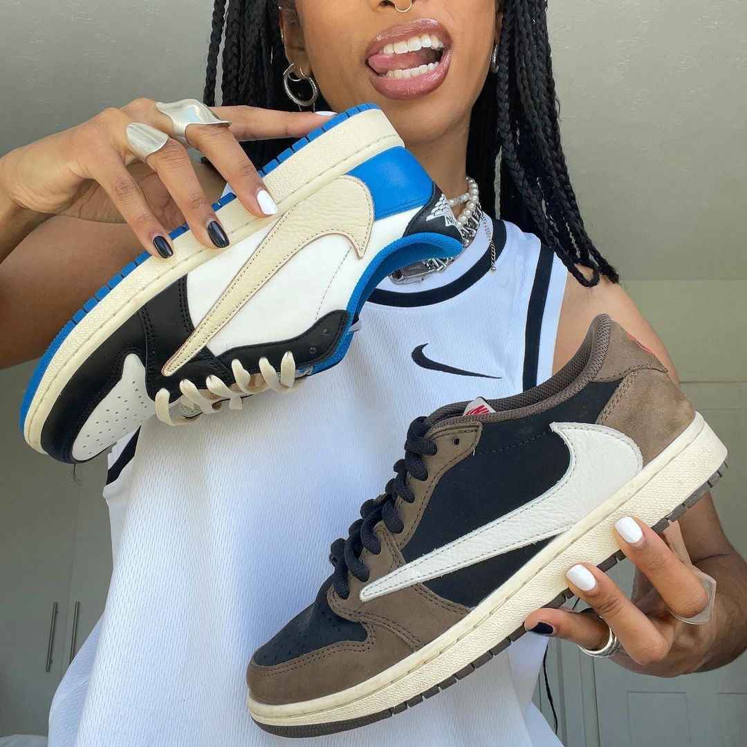 Custom Air Jordan 1 Low Fragment x T-Scott - DM7866-140
