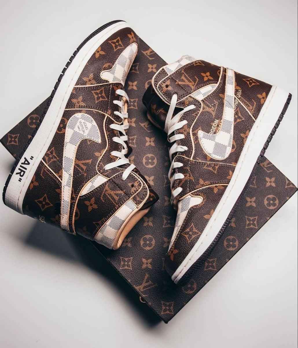 Custom Air Jordan 1 OFF-W Monogram Sneakers for Unique Style