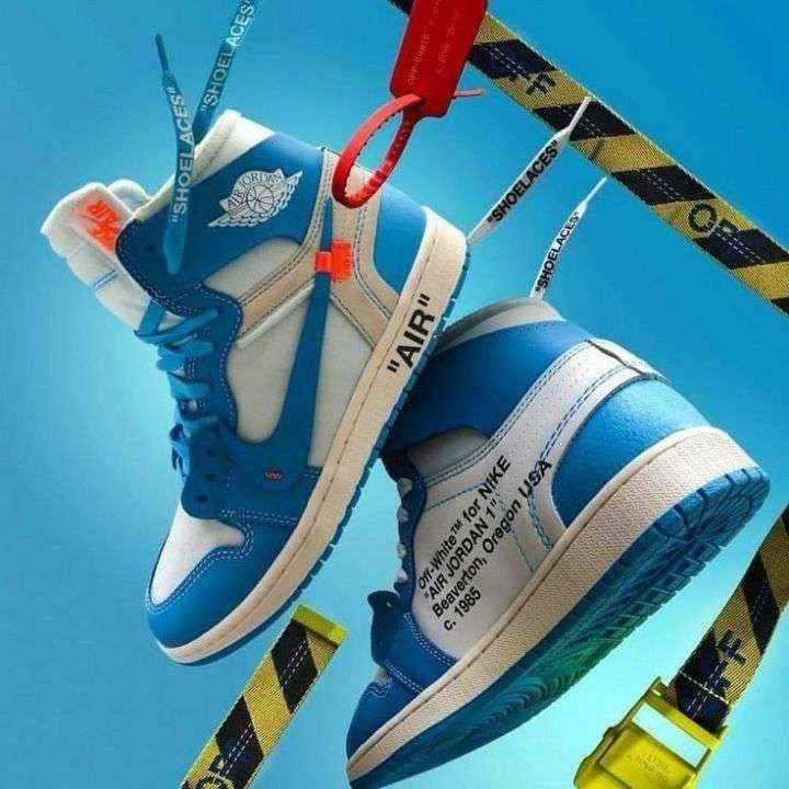 Custom Air Jordan 1 OFF-White Blue Sneakers for Unique Style SneakerNational