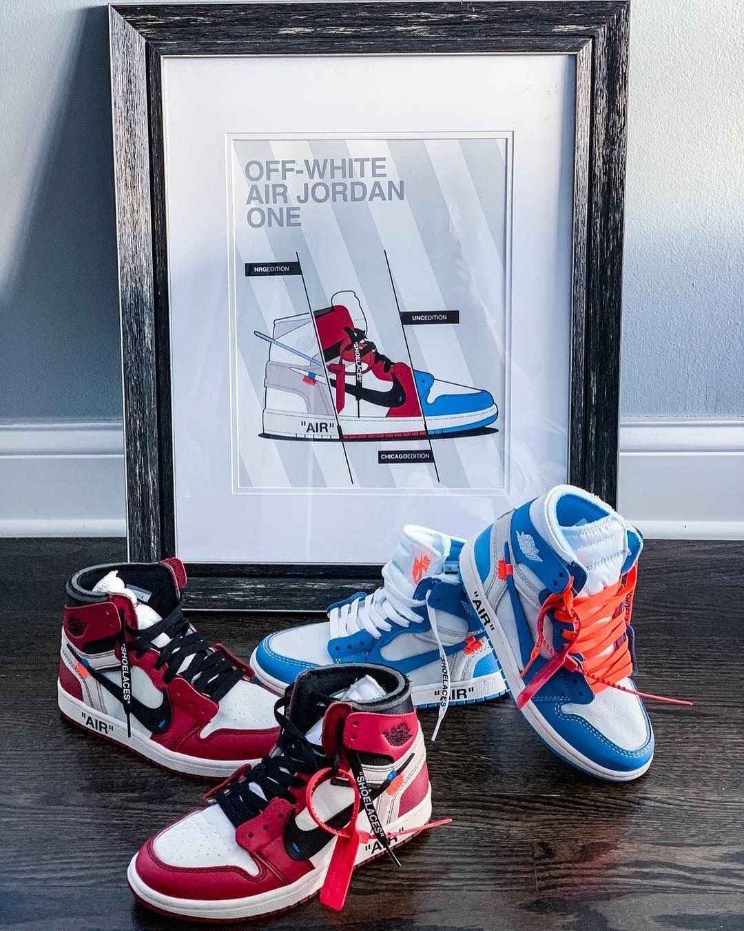 Custom Air Jordan 1 OFF-White Blue Sneakers for Unique Style SneakerNational