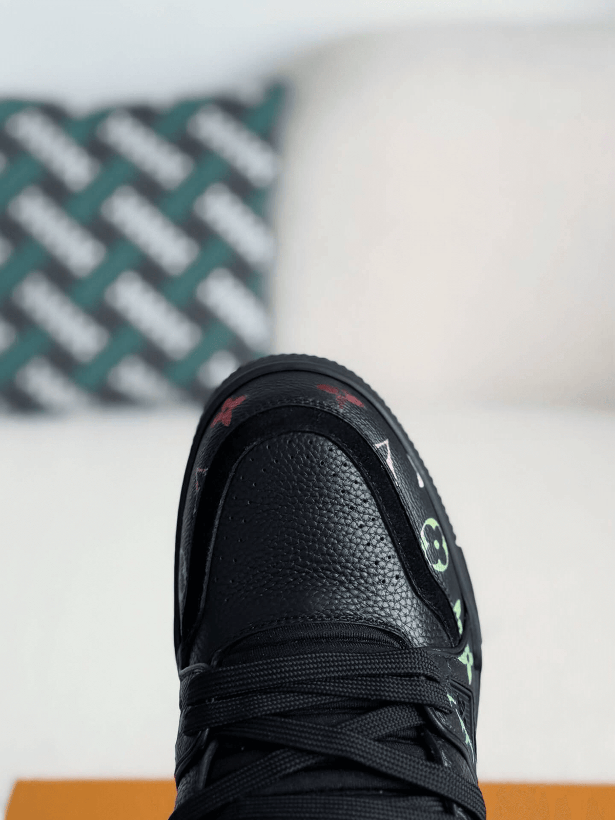 Louis Vuitton LV Trainer #54 Black Multicolor Monogram Sneaker CUSTOM