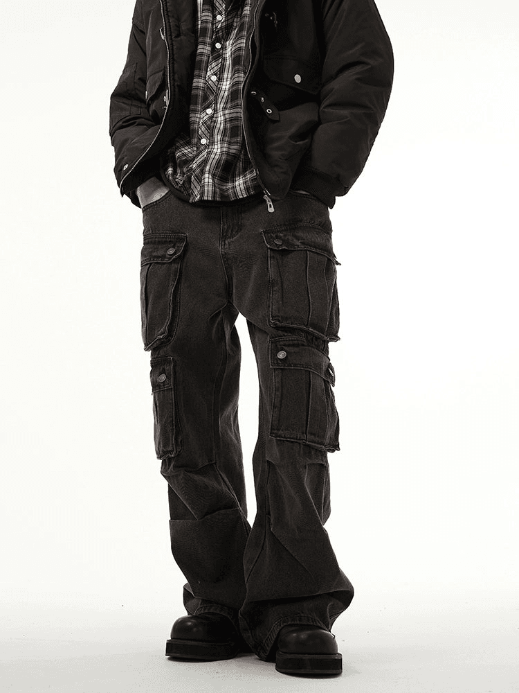 Men's Multi-Pocket Workwear Cargo Jeans