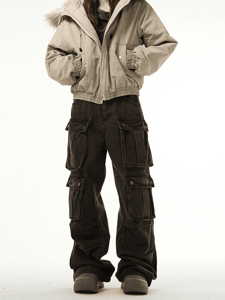 Men's Multi-Pocket Workwear Cargo Jeans