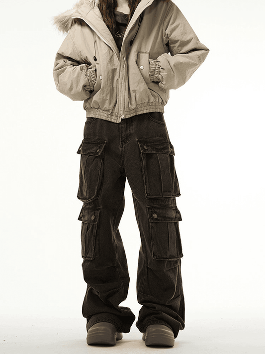 Men's Multi-Pocket Workwear Cargo Jeans