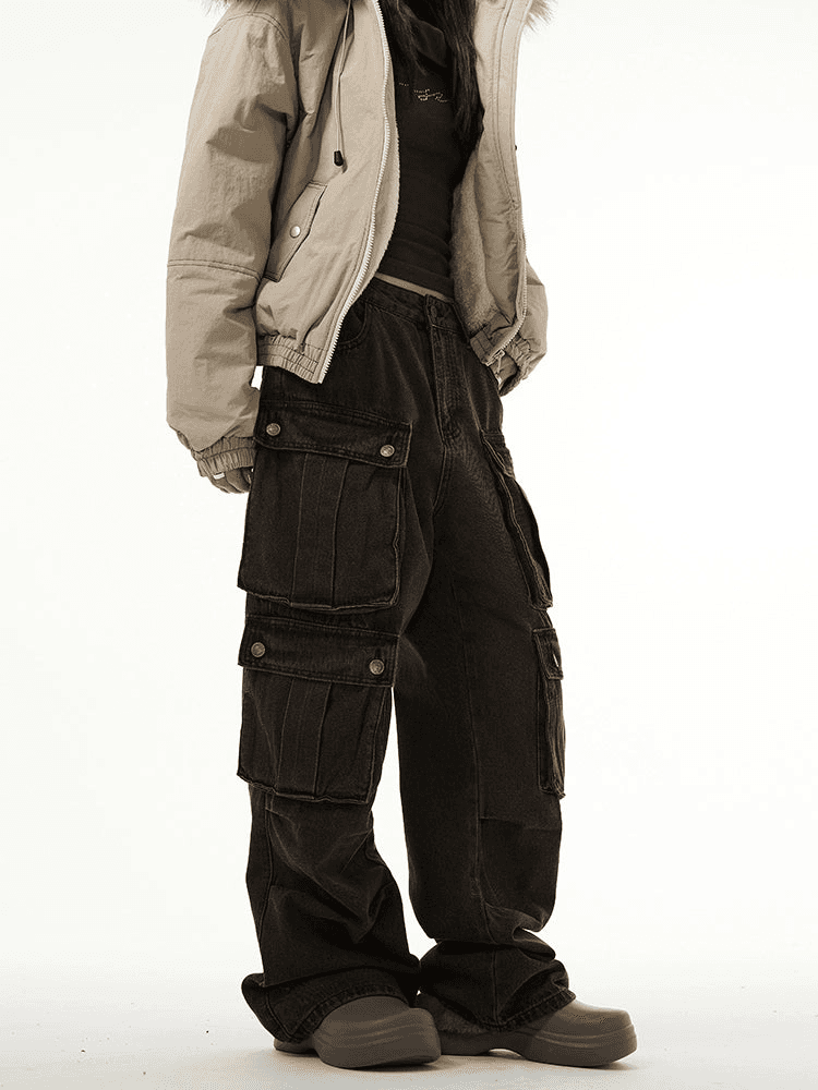 Men's Multi-Pocket Workwear Cargo Jeans