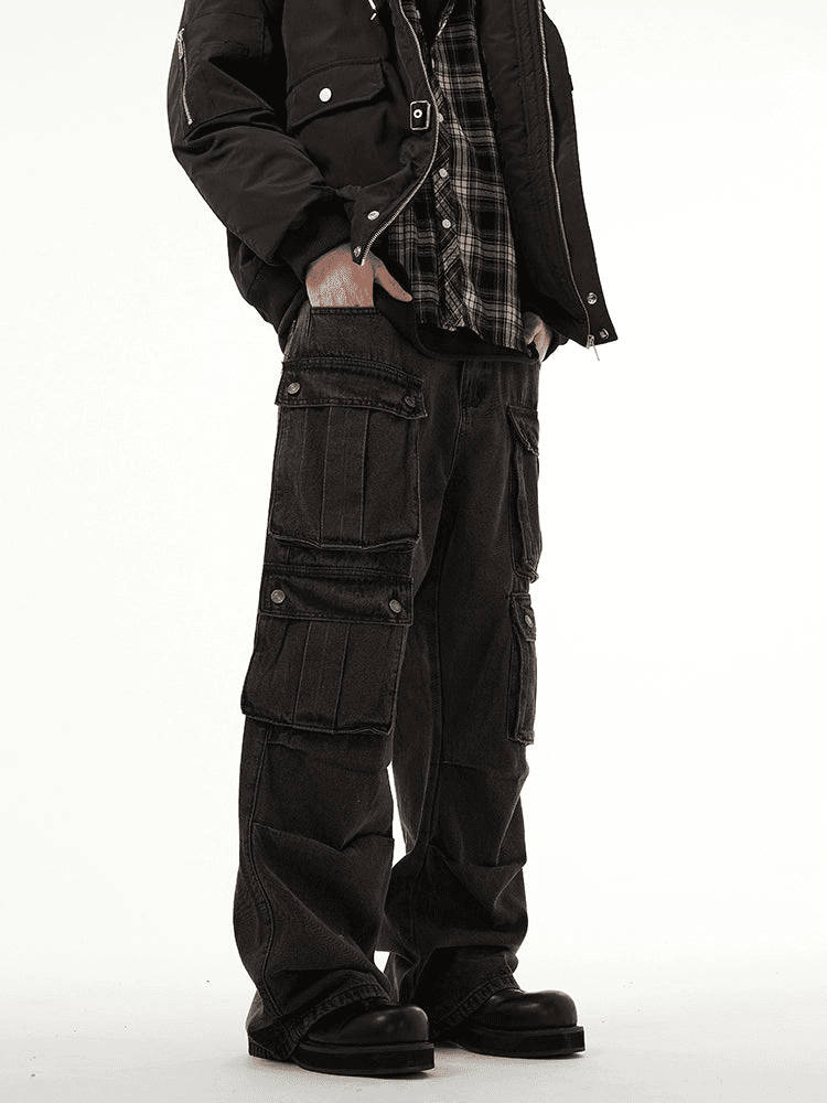 Men's Multi-Pocket Workwear Cargo Jeans