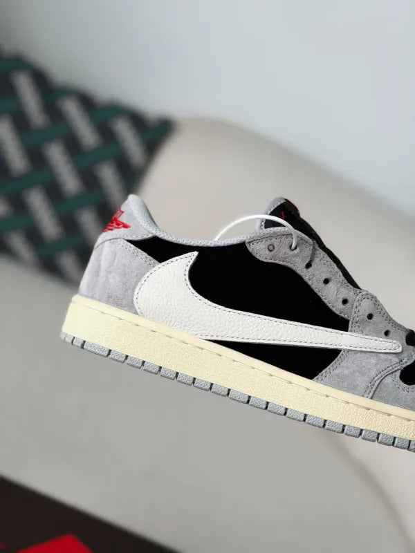 Travis Scott x Air Jordan 1 Low “Black Grey Reverse Swoosh” - A Streetwear Must-Have