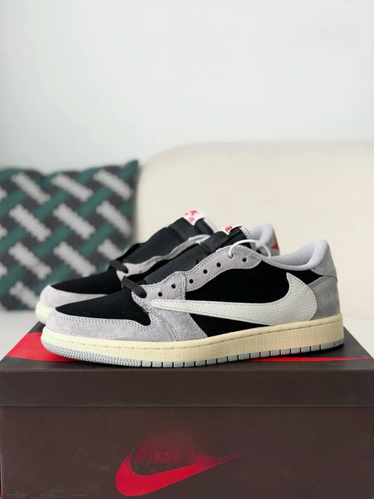 Travis Scott x Air Jordan 1 Low “Black Grey Reverse Swoosh” - A Streetwear Must-Have