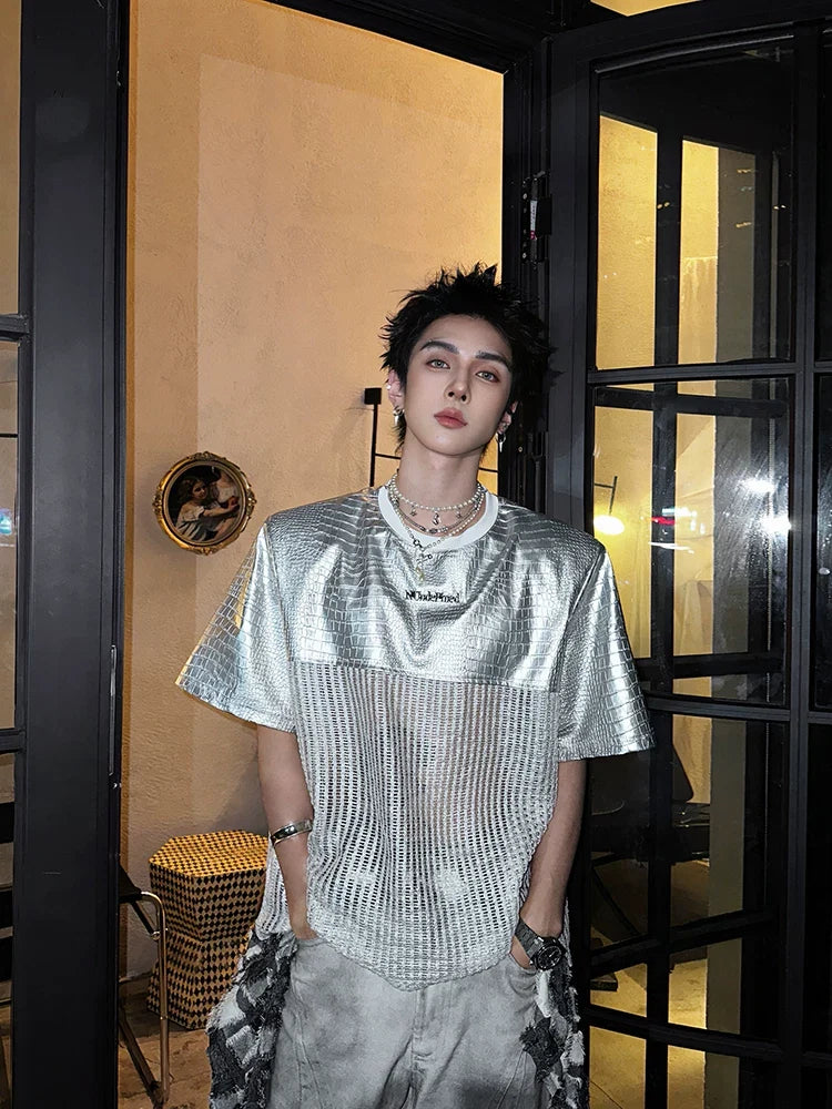 Chrome Grid Splice Panel Tee