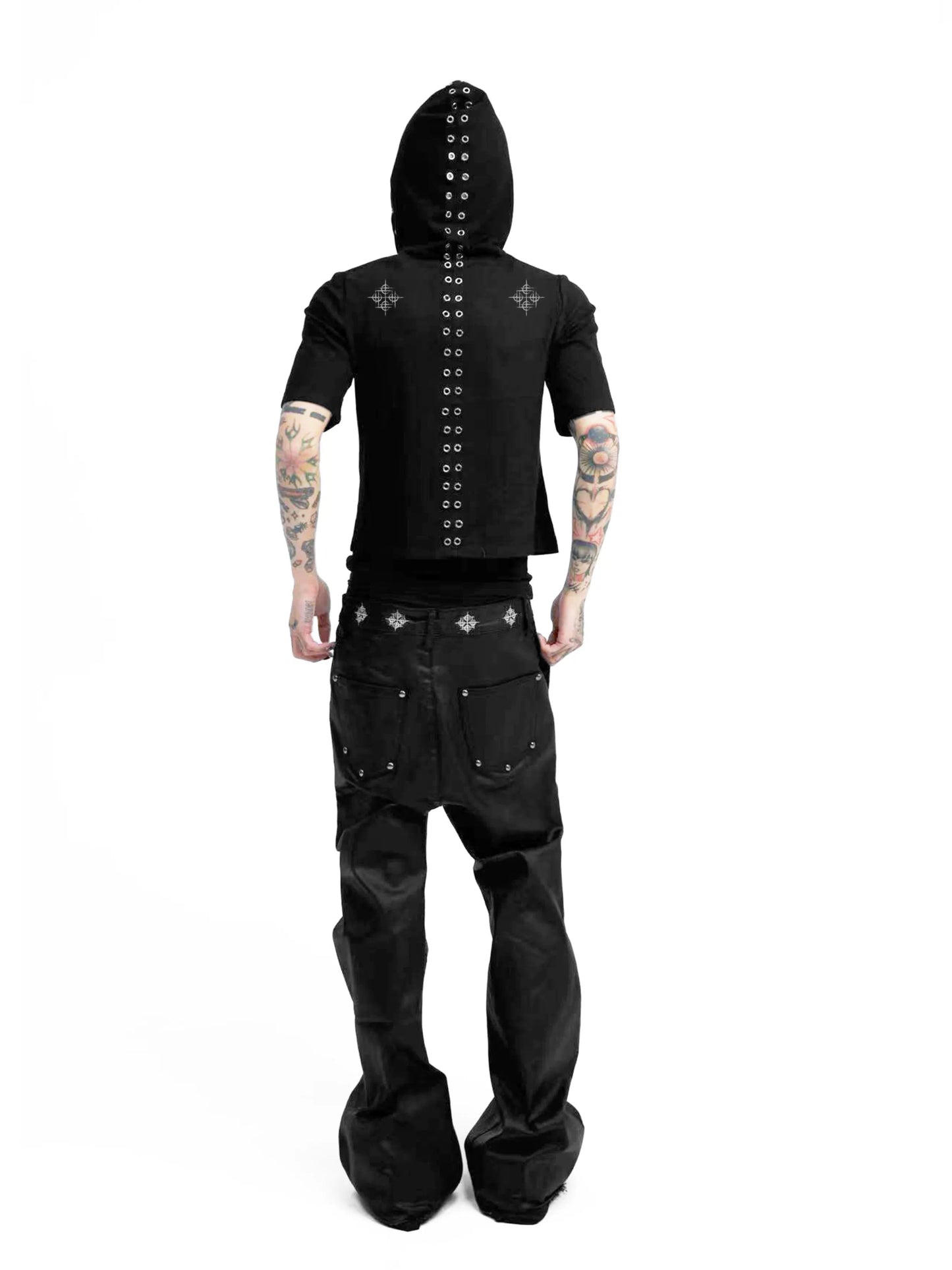 Midnight Rivet Hooded Graphic Tee