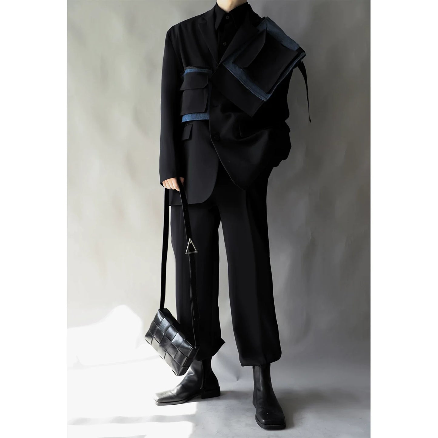 Midnight Cargo Envelope Blazer - Stylish Utility Redefined