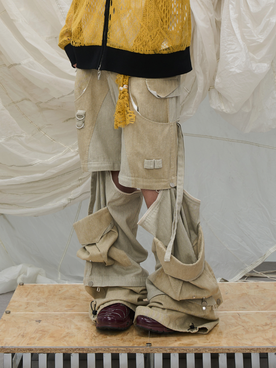 Convertible Panel Cargo Wide Leg Pants - Versatile Comfort for Every Occasion