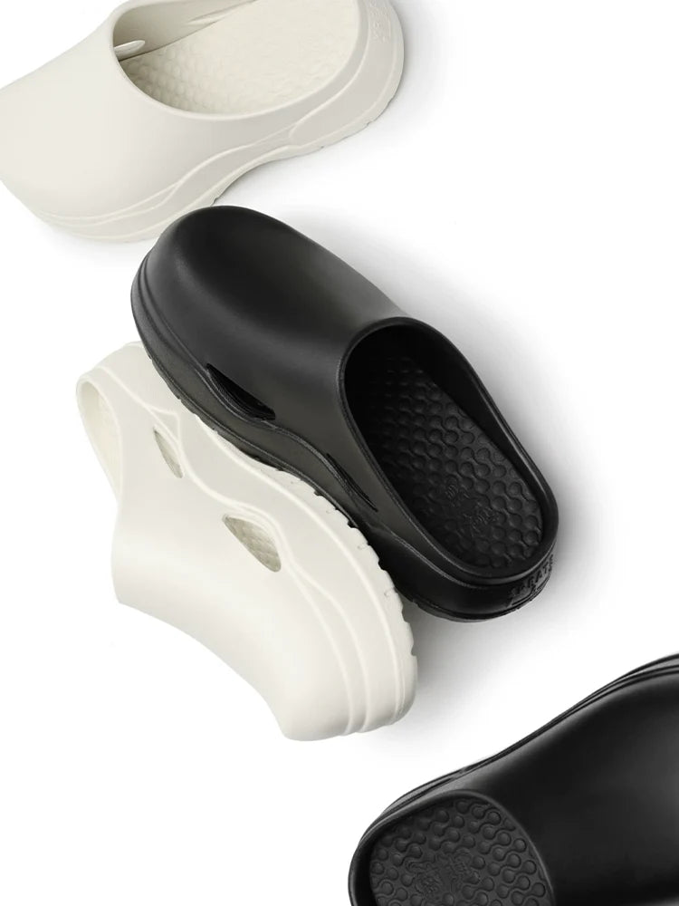 Black and White Slip-On Clogs - Skipkicks