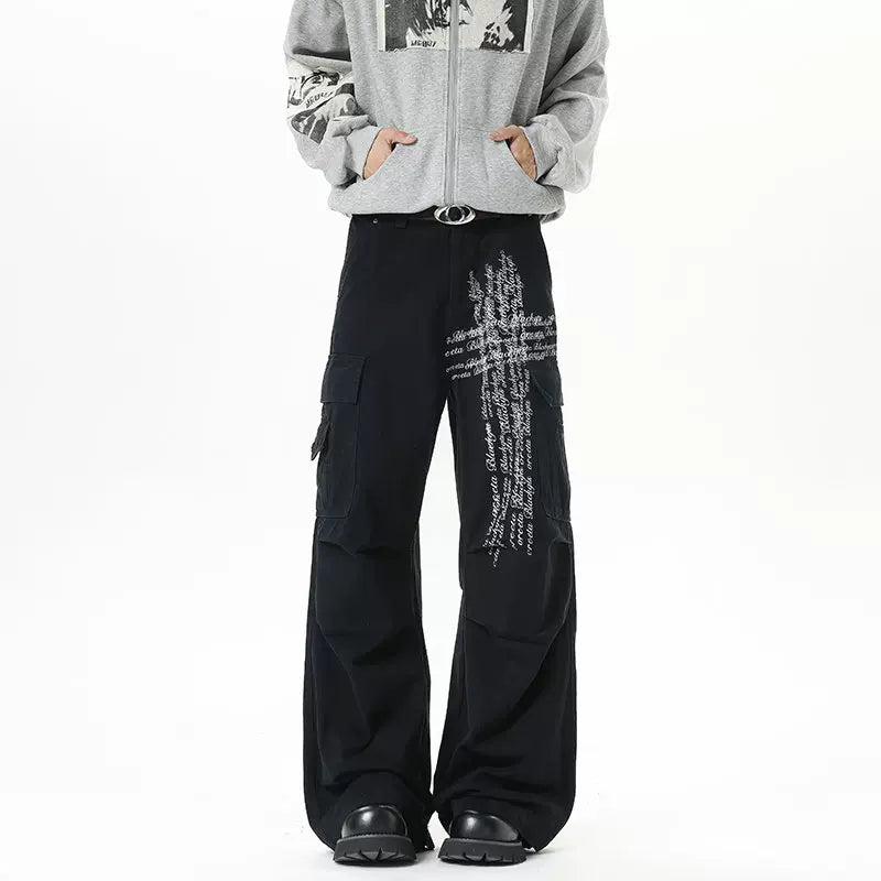 Inkstream Script Cargo Pants - Bold Style Meets Comfort