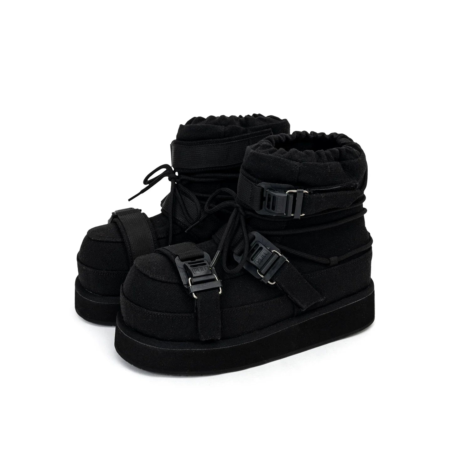 Lunar Drift Triple-Buckle Platform Boots - Skipkicks