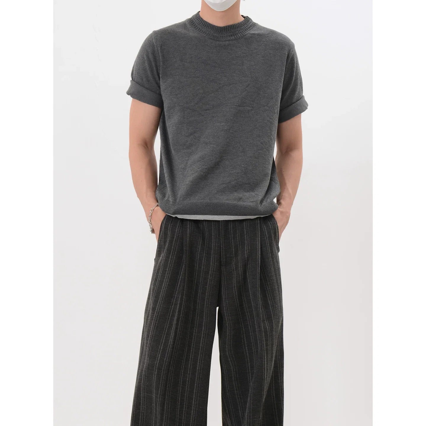 Heather Mock Knit Tee